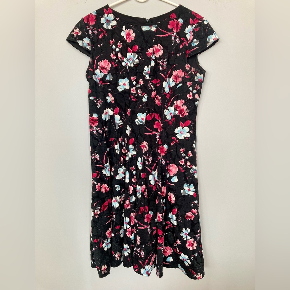 Studio One Cap Sleeve, Fit & Flair Dress - 8